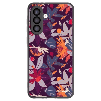 Picasee silikonový černý obal pro Samsung Galaxy A26 5G A266B - Purple Leaf
