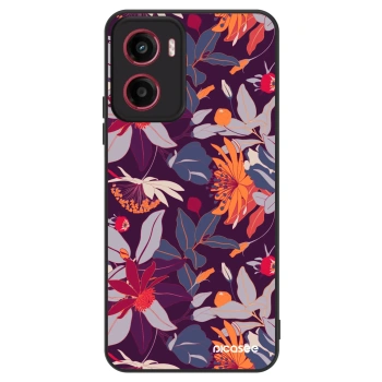 Obal pro Motorola Moto G05 - Purple Leaf