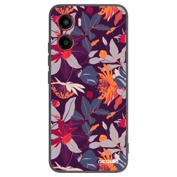 Picasee silikonový černý obal pro Motorola Moto G05 - Purple Leaf