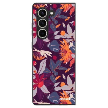 Obal pro Samsung Galaxy Z Fold5 5G - Purple Leaf