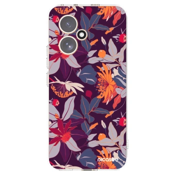 Picasee silikonový průhledný obal pro Honor 400 5G - Purple Leaf