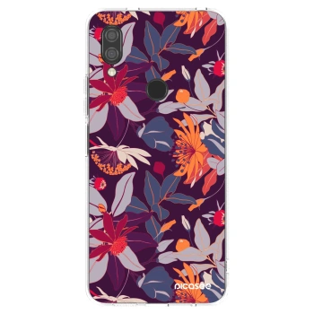Picasee silikonový průhledný obal pro Xiaomi Redmi 7 - Purple Leaf