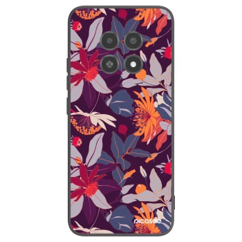 Picasee silikonový černý obal pro Realme 12X - Purple Leaf