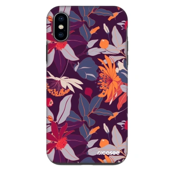 Obal pro Apple iPhone X/XS - Purple Leaf