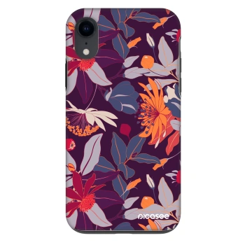 Obal pro Apple iPhone XR - Purple Leaf