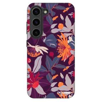 Picasee Fashion Case pro Samsung Galaxy S23+ 5G - Purple Leaf