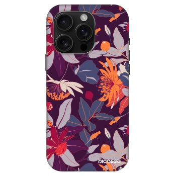 Picasee Fashion Case MagSafe Apple iPhone 16 Pro - Purple Leaf