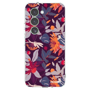 Picasee silikonový průhledný obal pro Xiaomi Redmi 15 5G - Purple Leaf