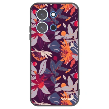 Picasee silikonový černý obal pro Xiaomi Redmi 15C 4G - Purple Leaf