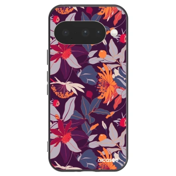 Picasee silikonový černý obal pro Google Pixel 10 - Purple Leaf
