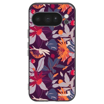 Picasee silikonový černý obal pro Google Pixel 10 Pro - Purple Leaf