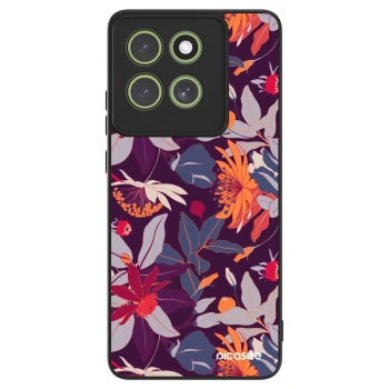 Obal pro Motorola Moto G86 Power 5G - Purple Leaf