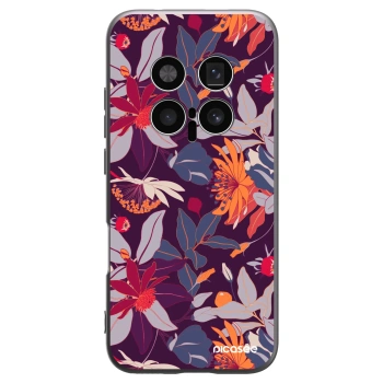 Picasee silikonový černý obal pro Honor Magic8 Pro 5G - Purple Leaf