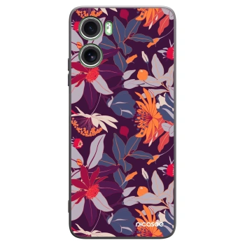 Picasee silikonový černý obal pro Motorola Moto G06 - Purple Leaf