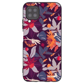 Picasee silikonový černý obal pro Huawei P40 Lite - Purple Leaf
