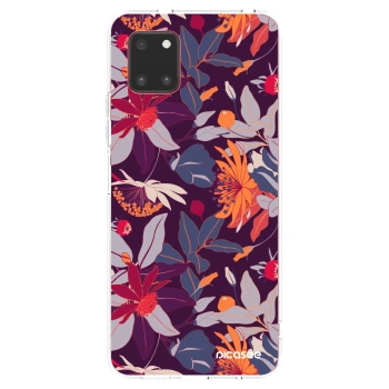 Picasee silikonový průhledný obal pro Samsung Galaxy Note 10 Lite N770F - Purple Leaf