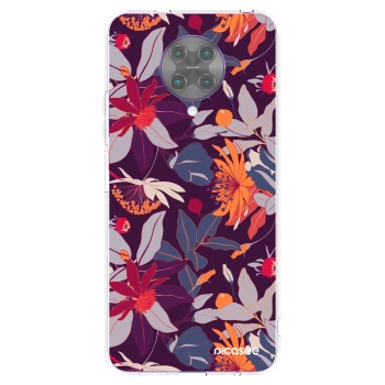 Picasee silikonový průhledný obal pro Xiaomi Poco F2 Pro - Purple Leaf