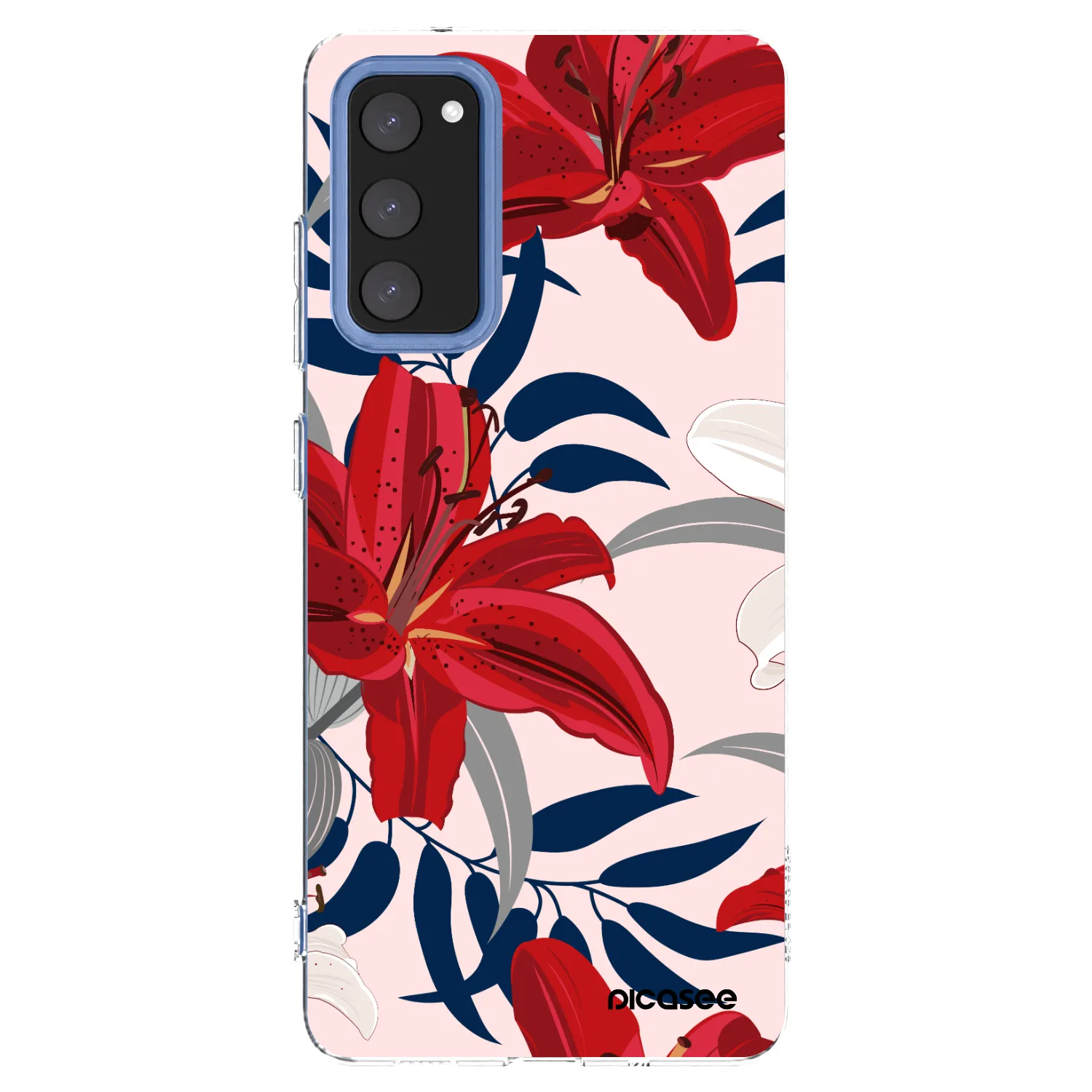 Picasee silikonový průhledný obal pro Samsung Galaxy S20 FE - Red Lily