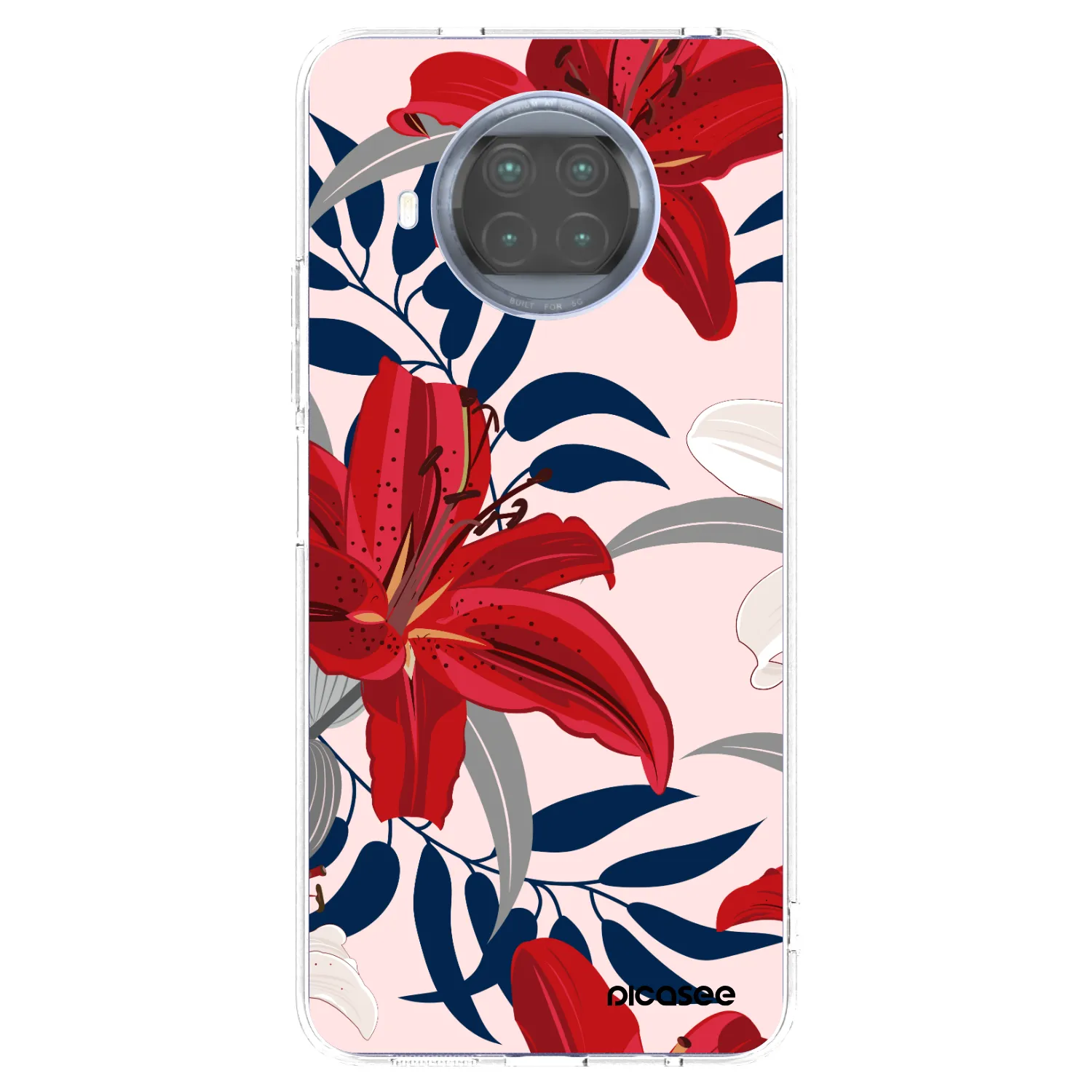 Picasee silikonový průhledný obal pro Xiaomi Mi 10T Lite - Red Lily
