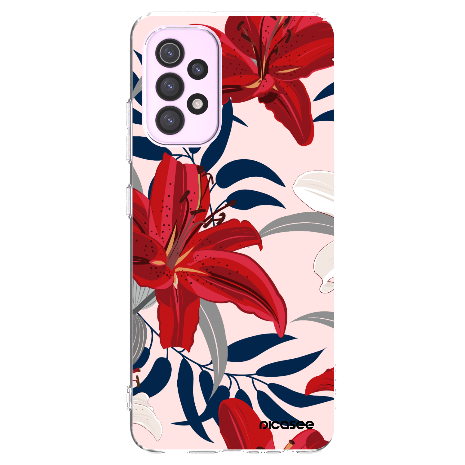 Picasee silikonový průhledný obal pro Samsung Galaxy A32 5G A326B - Red Lily