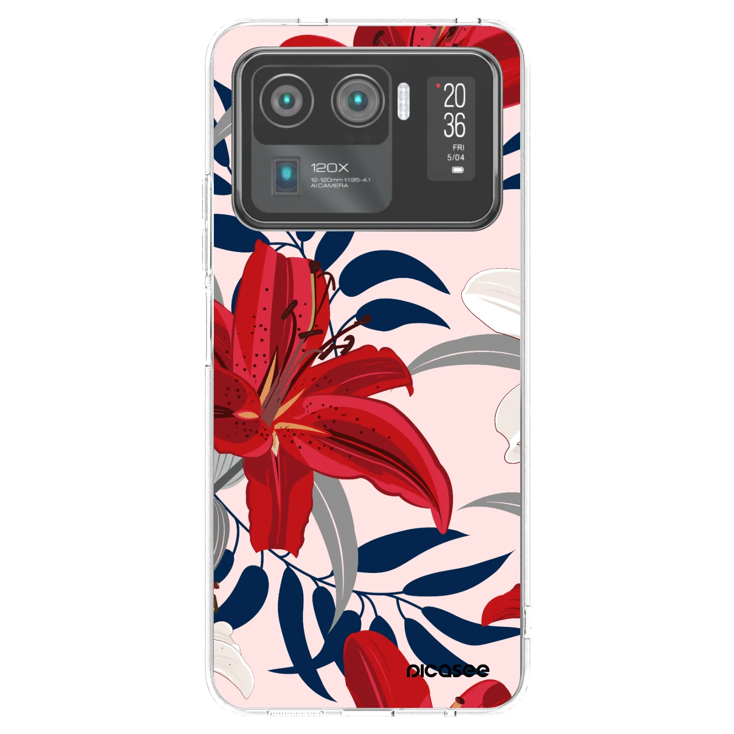 Picasee silikonový průhledný obal pro Xiaomi Mi 11 Ultra - Red Lily