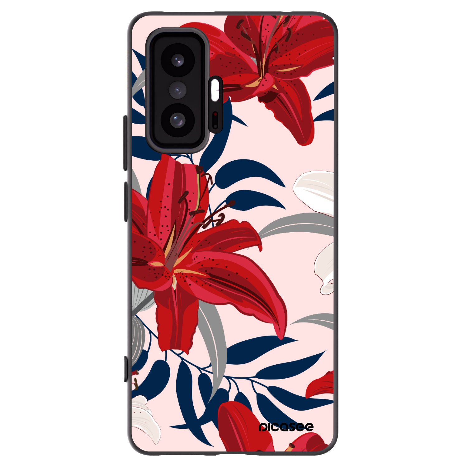 Picasee silikonový černý obal pro Xiaomi 11T Pro - Red Lily