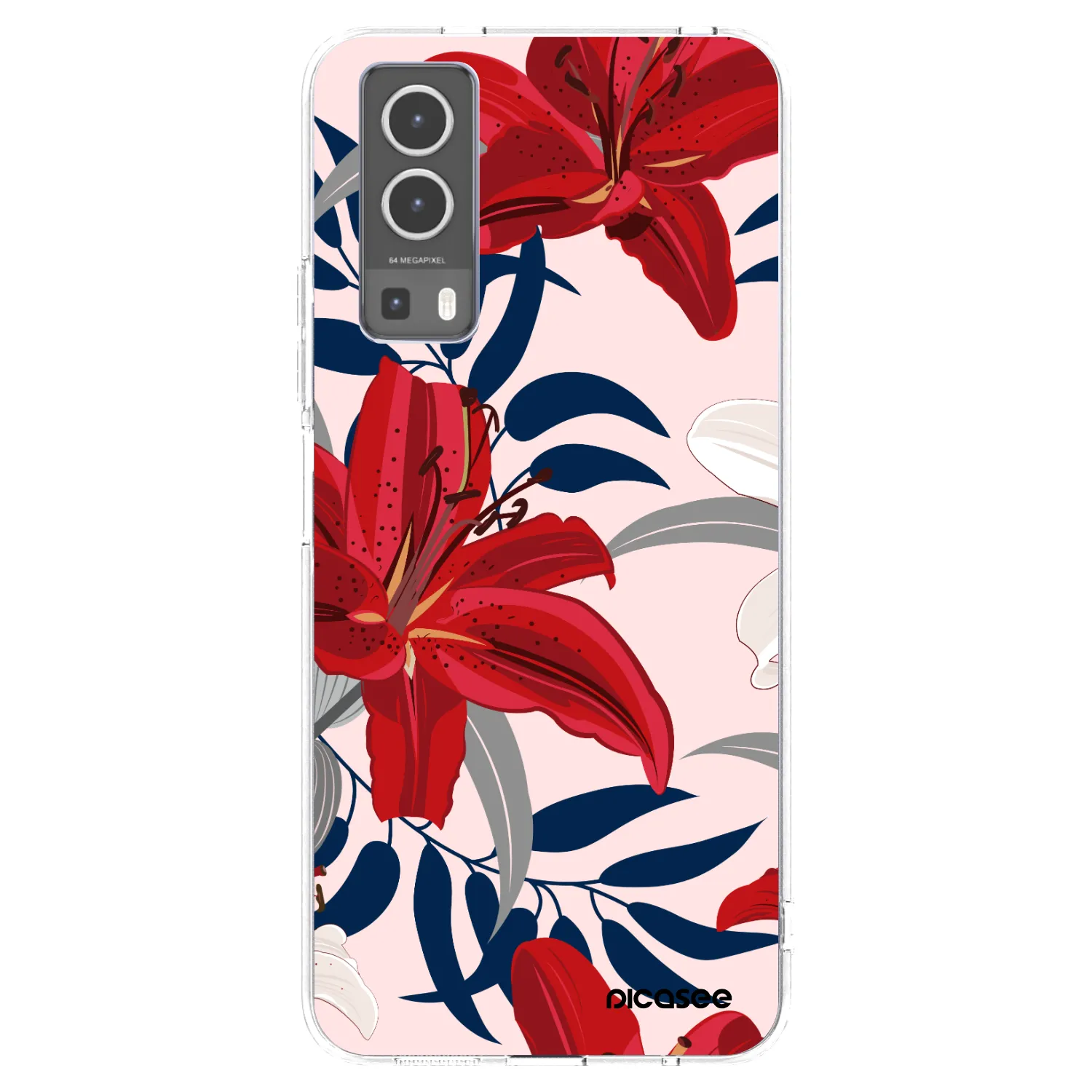 Picasee silikonový průhledný obal pro Vivo Y72 5G - Red Lily