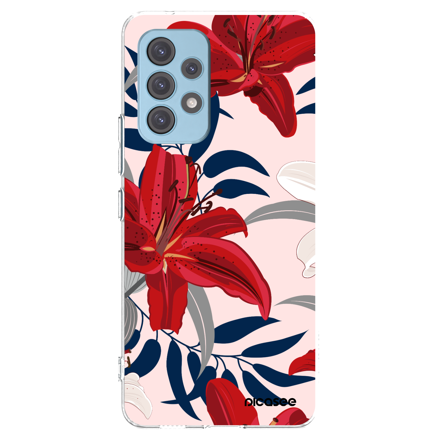 Picasee silikonový průhledný obal pro Samsung Galaxy A53 5G A536 - Red Lily