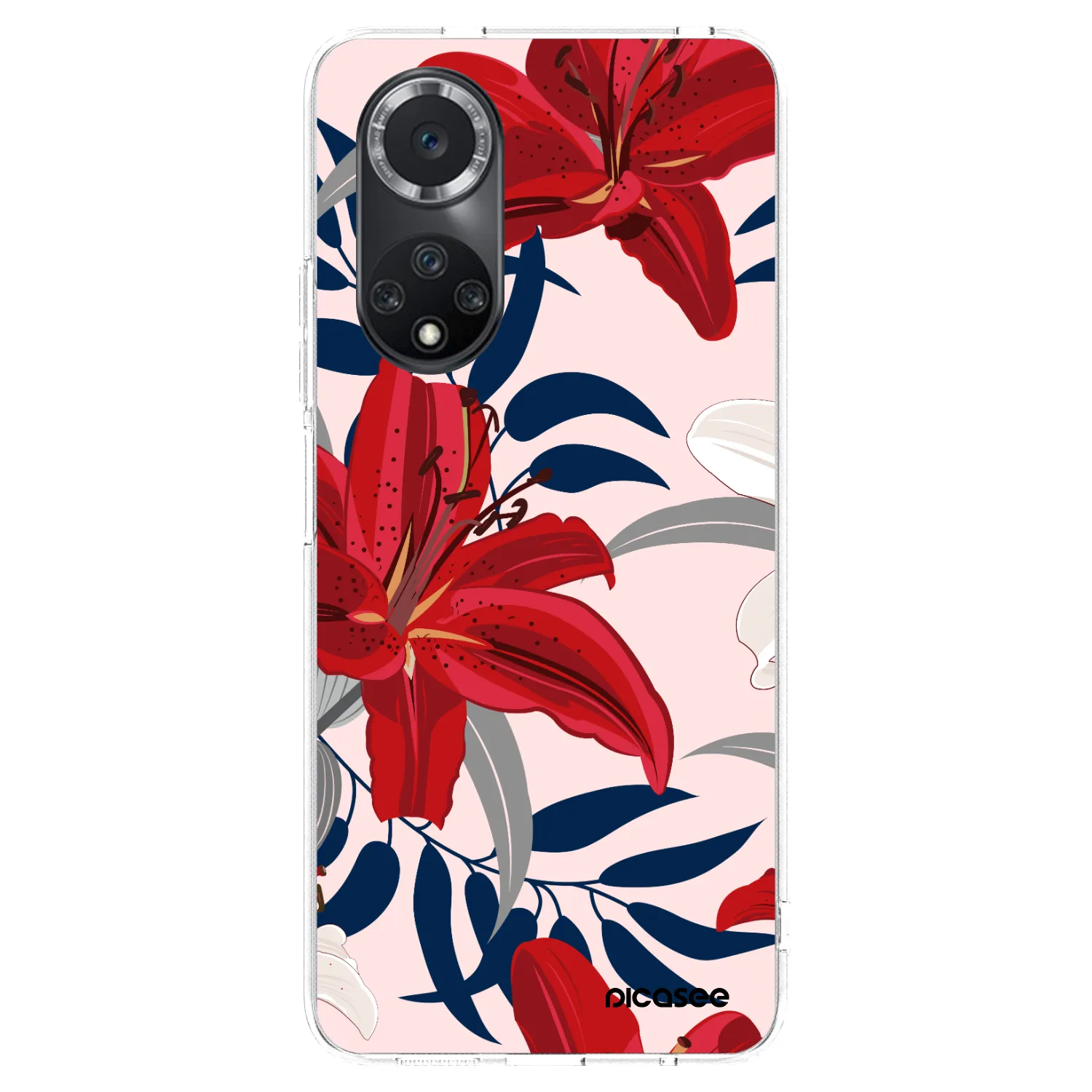 Picasee silikonový průhledný obal pro Huawei Nova 9 SE - Red Lily