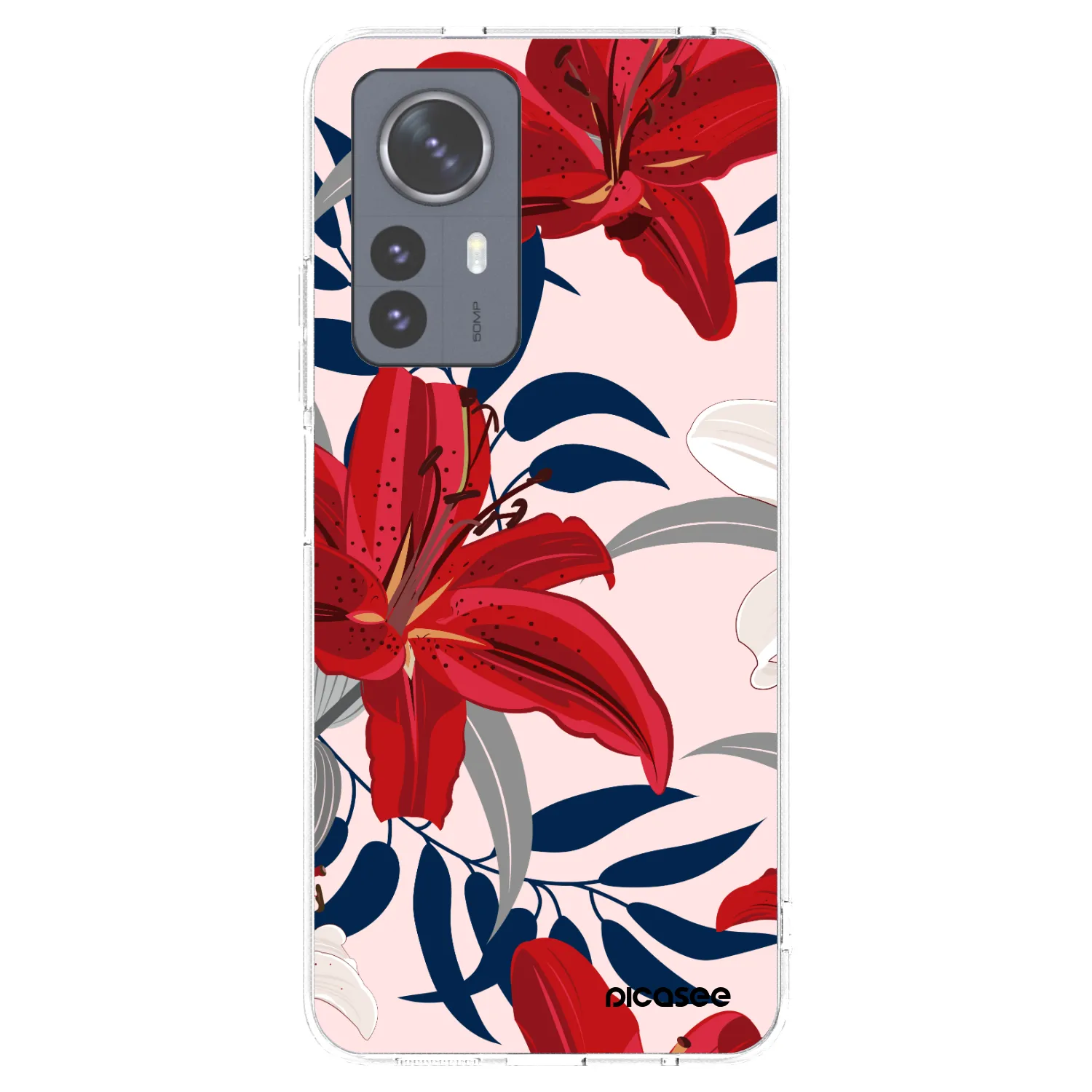 Picasee silikonový průhledný obal pro Xiaomi 12 Pro - Red Lily