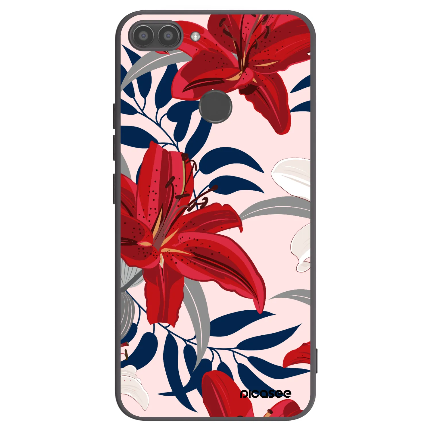 Picasee silikonový černý obal pro Huawei P Smart - Red Lily