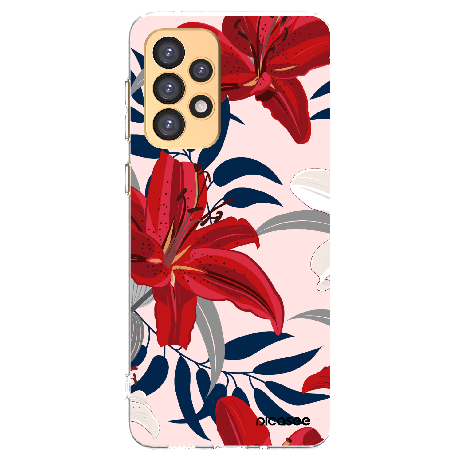 Picasee silikonový průhledný obal pro Samsung Galaxy A33 5G A336 - Red Lily