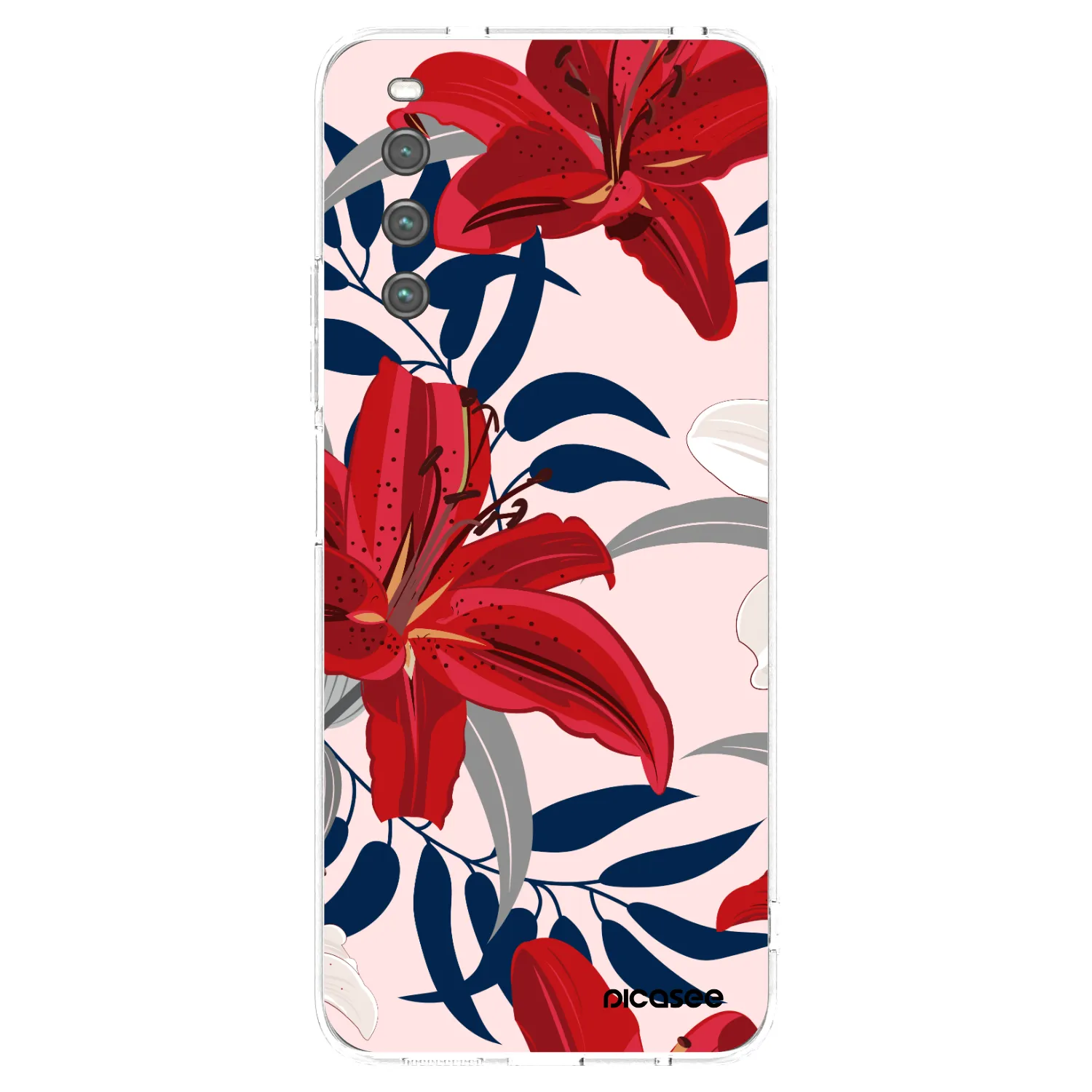 Picasee silikonový průhledný obal pro Sony Xperia 10 IV 5G - Red Lily