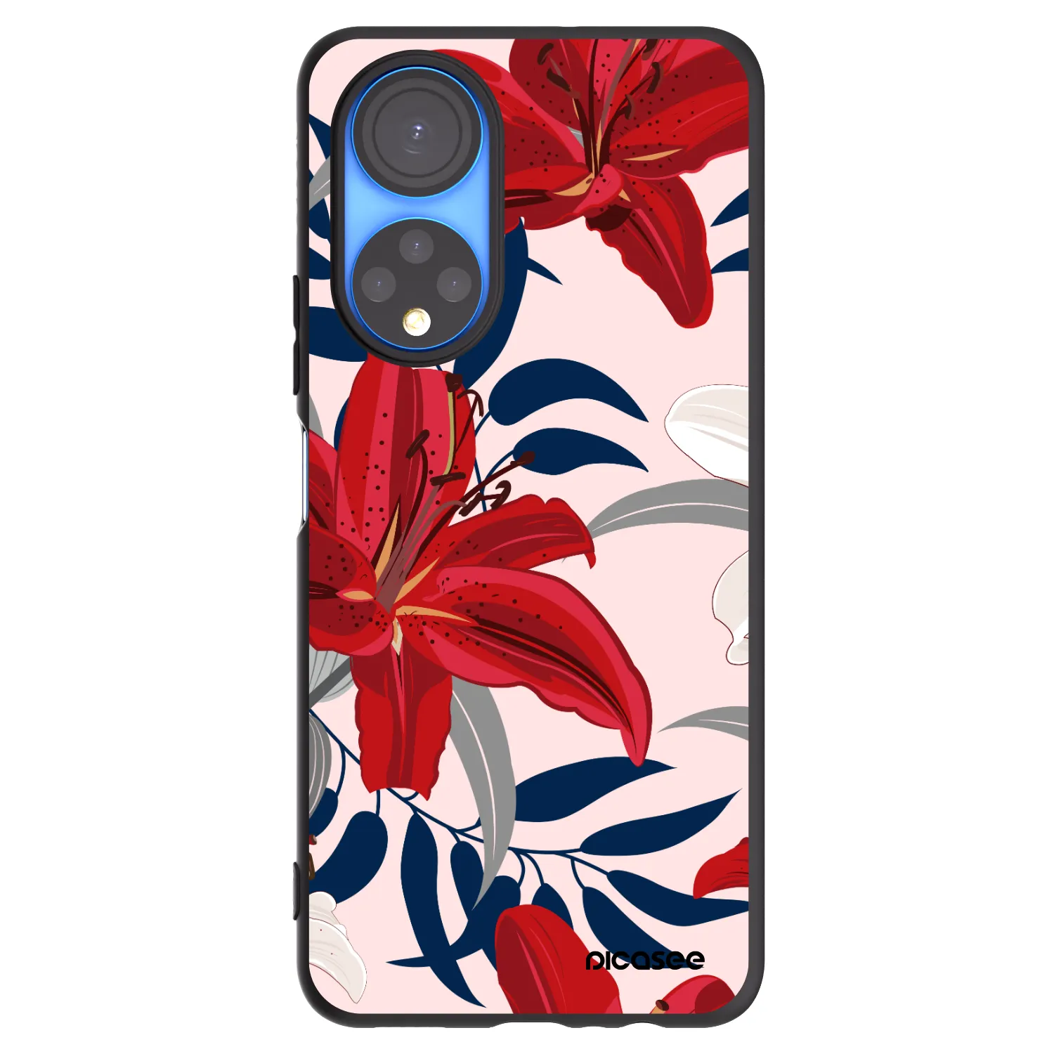 Picasee silikonový černý obal pro Honor X7 - Red Lily