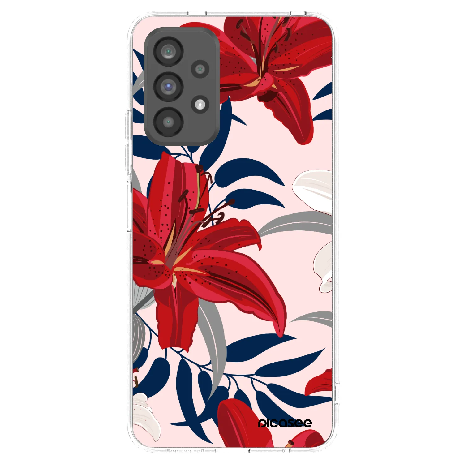 Picasee silikonový průhledný obal pro Samsung Galaxy A73 5G - Red Lily