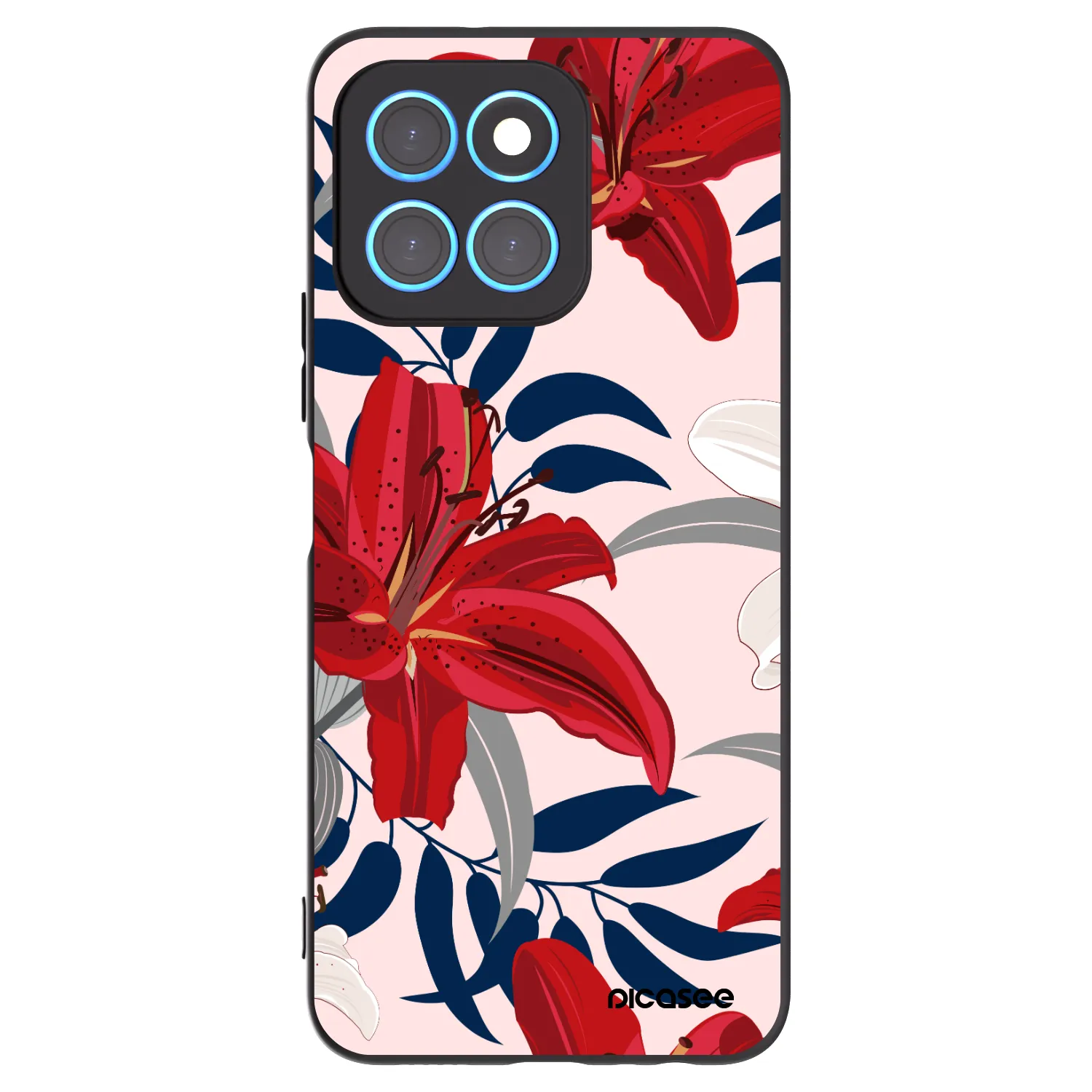 Picasee silikonový černý obal pro Honor X6 - Red Lily