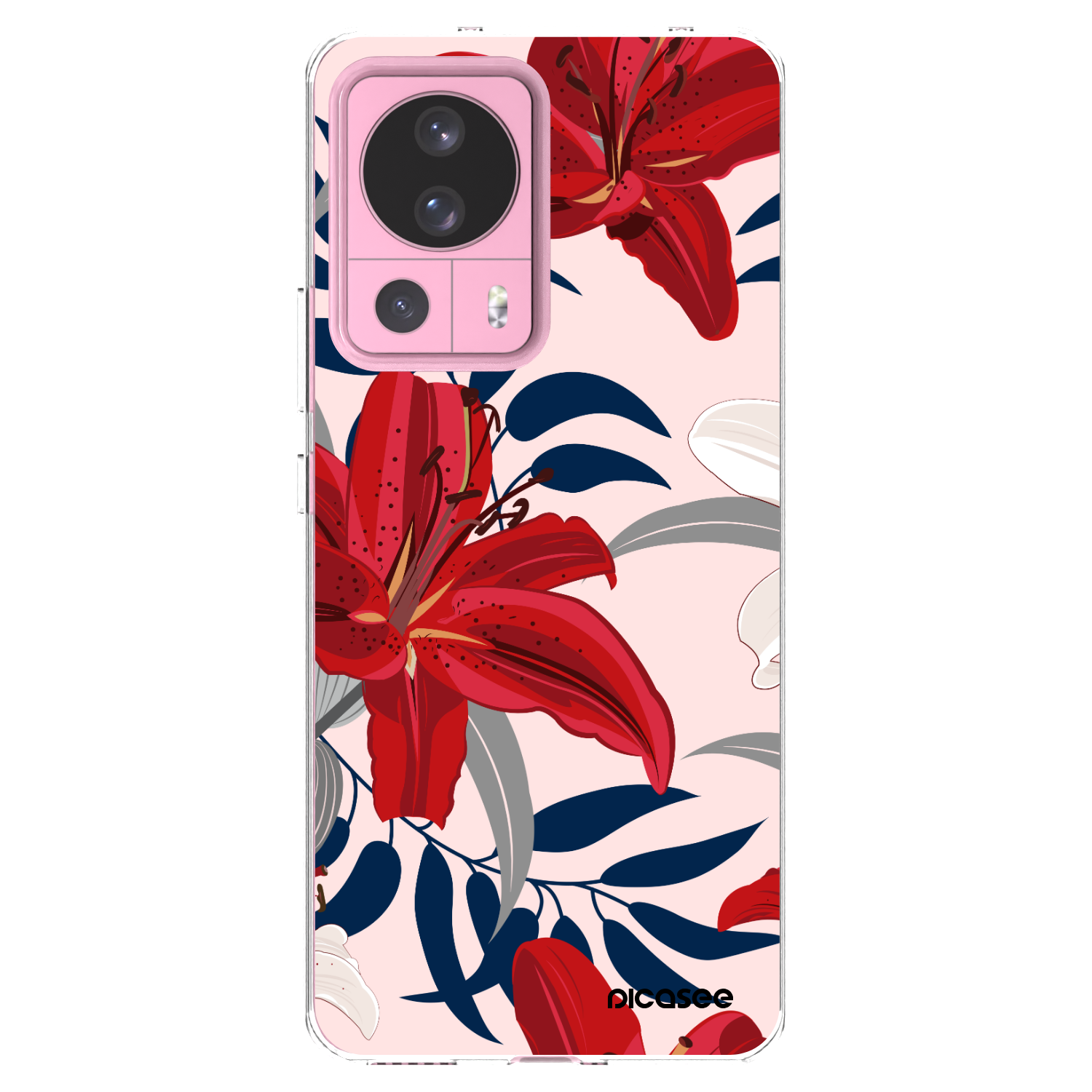 Picasee silikonový průhledný obal pro Xiaomi 13 Lite - Red Lily