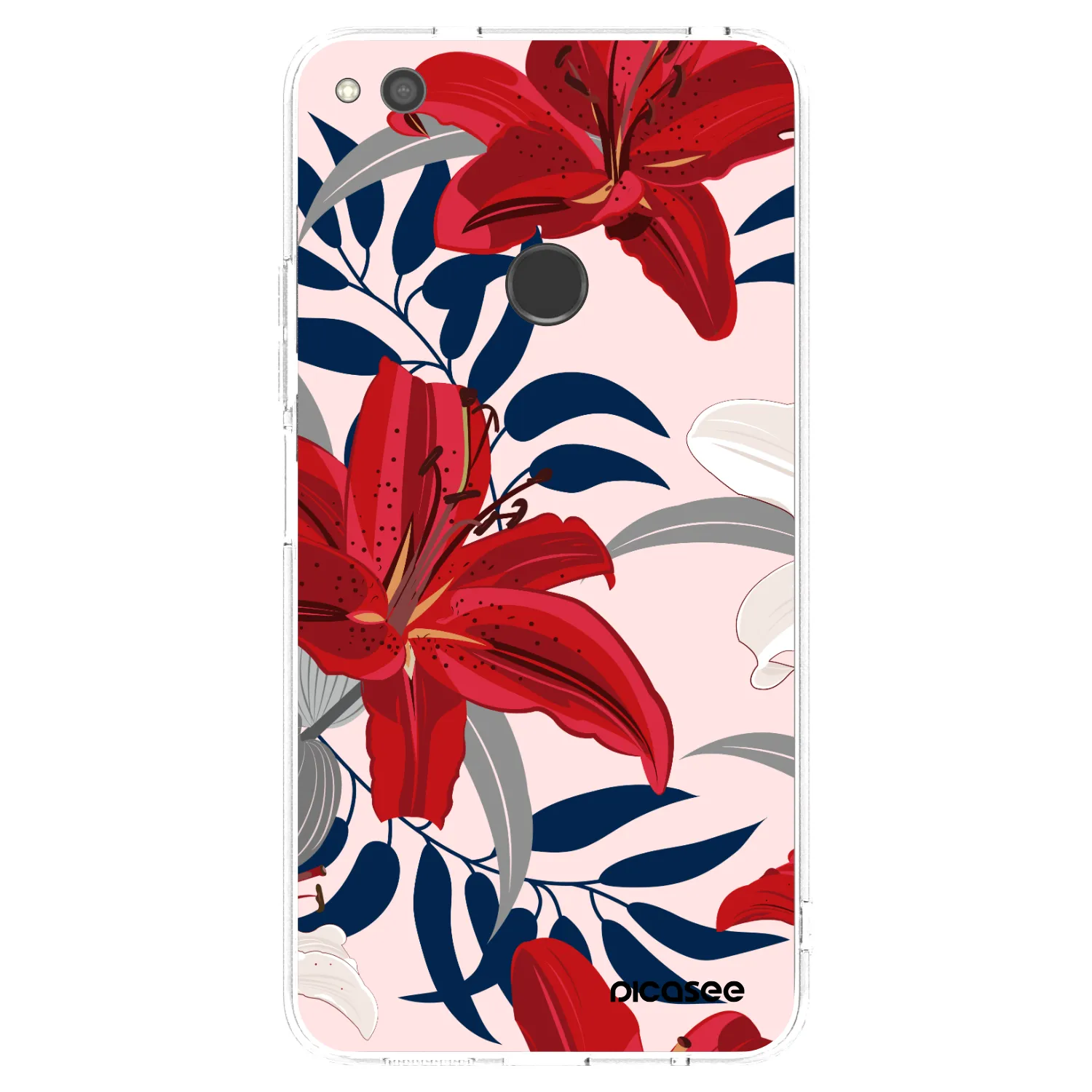 Picasee silikonový průhledný obal pro Huawei P9 Lite 2017 - Red Lily