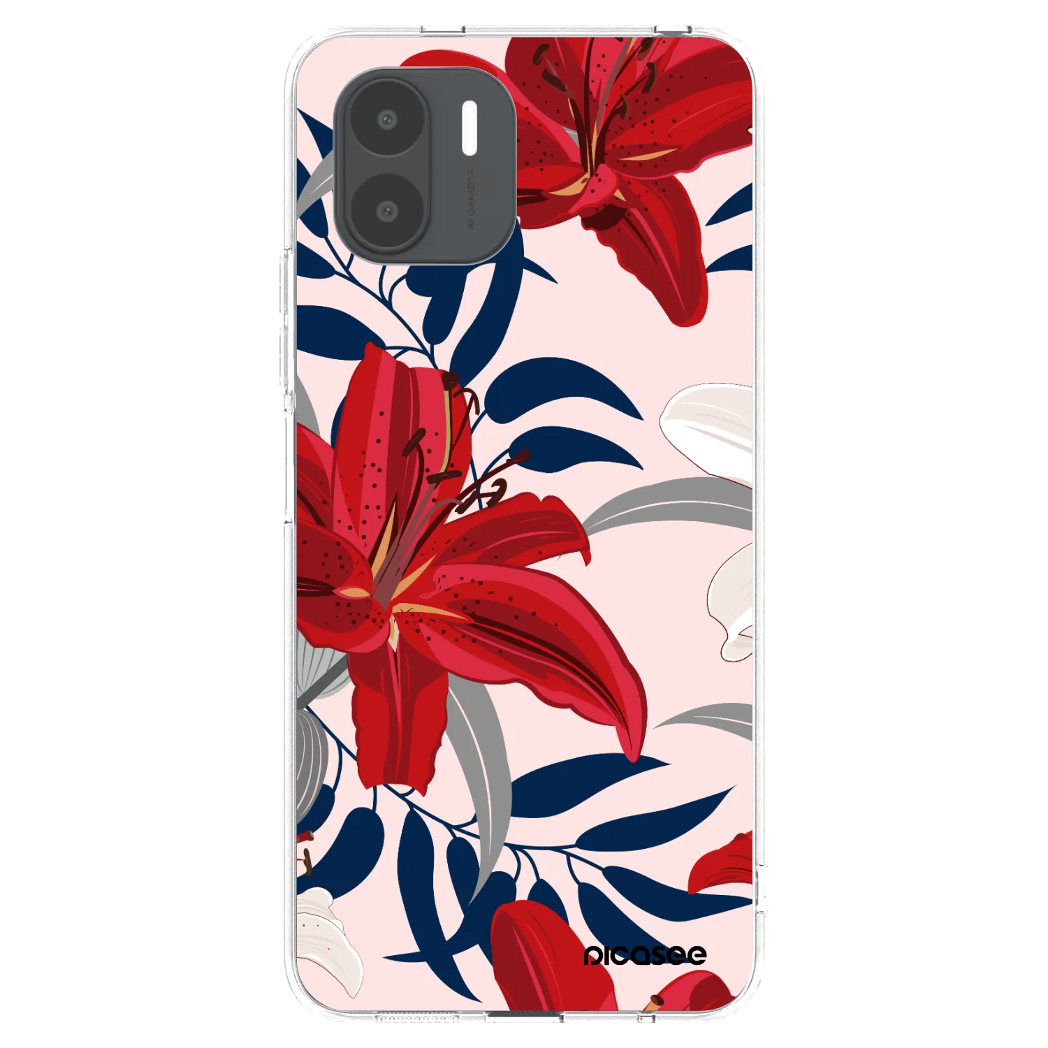 Picasee silikonový průhledný obal pro Xiaomi Redmi A2 - Red Lily