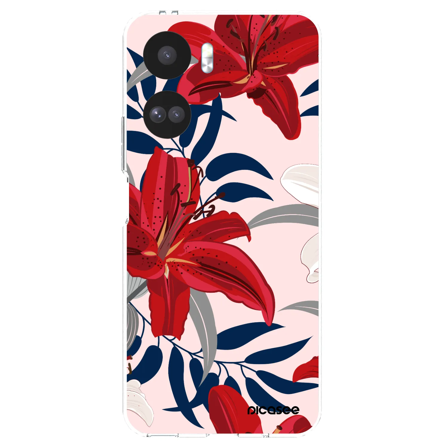 Picasee silikonový průhledný obal pro Honor 90 Lite 5G - Red Lily