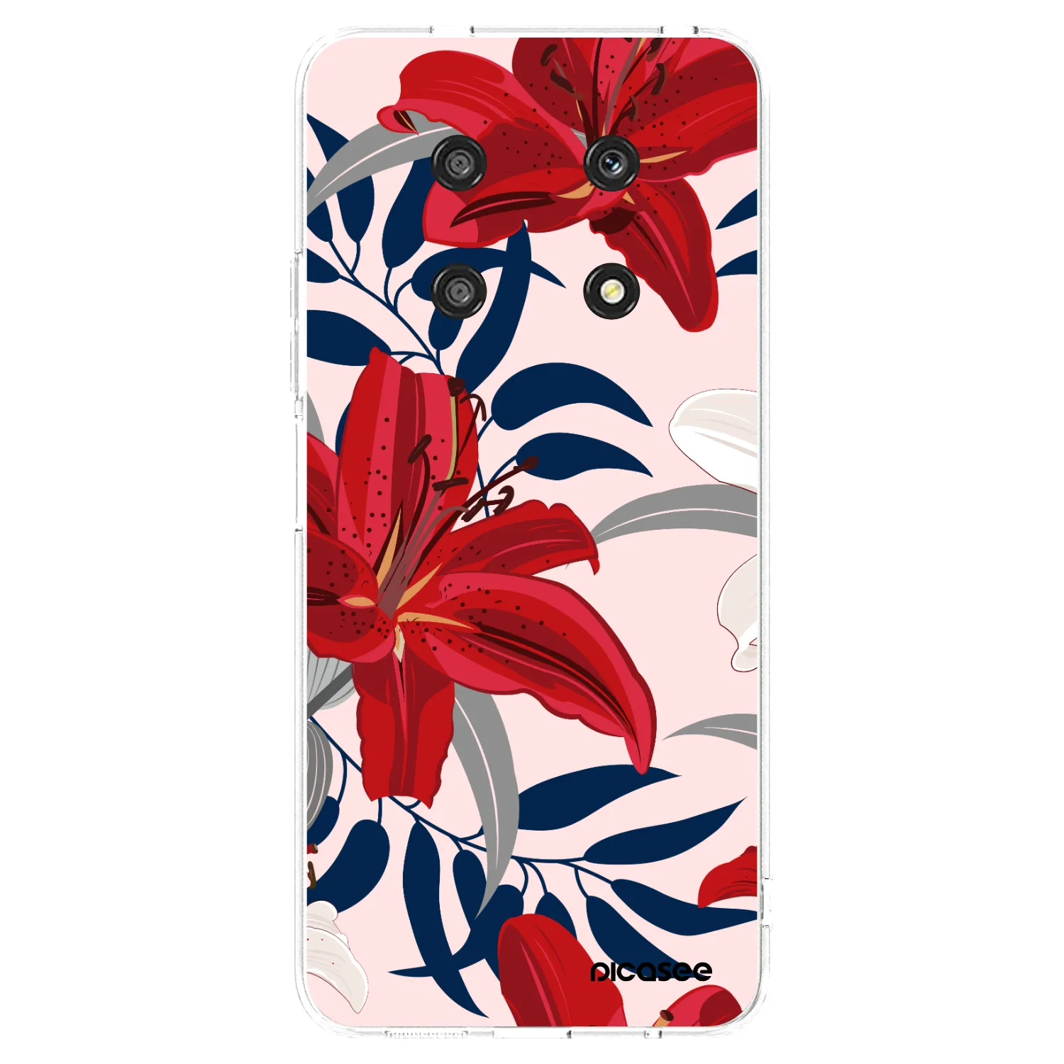 Picasee silikonový průhledný obal pro Honor Magic4 Lite 5G - Red Lily
