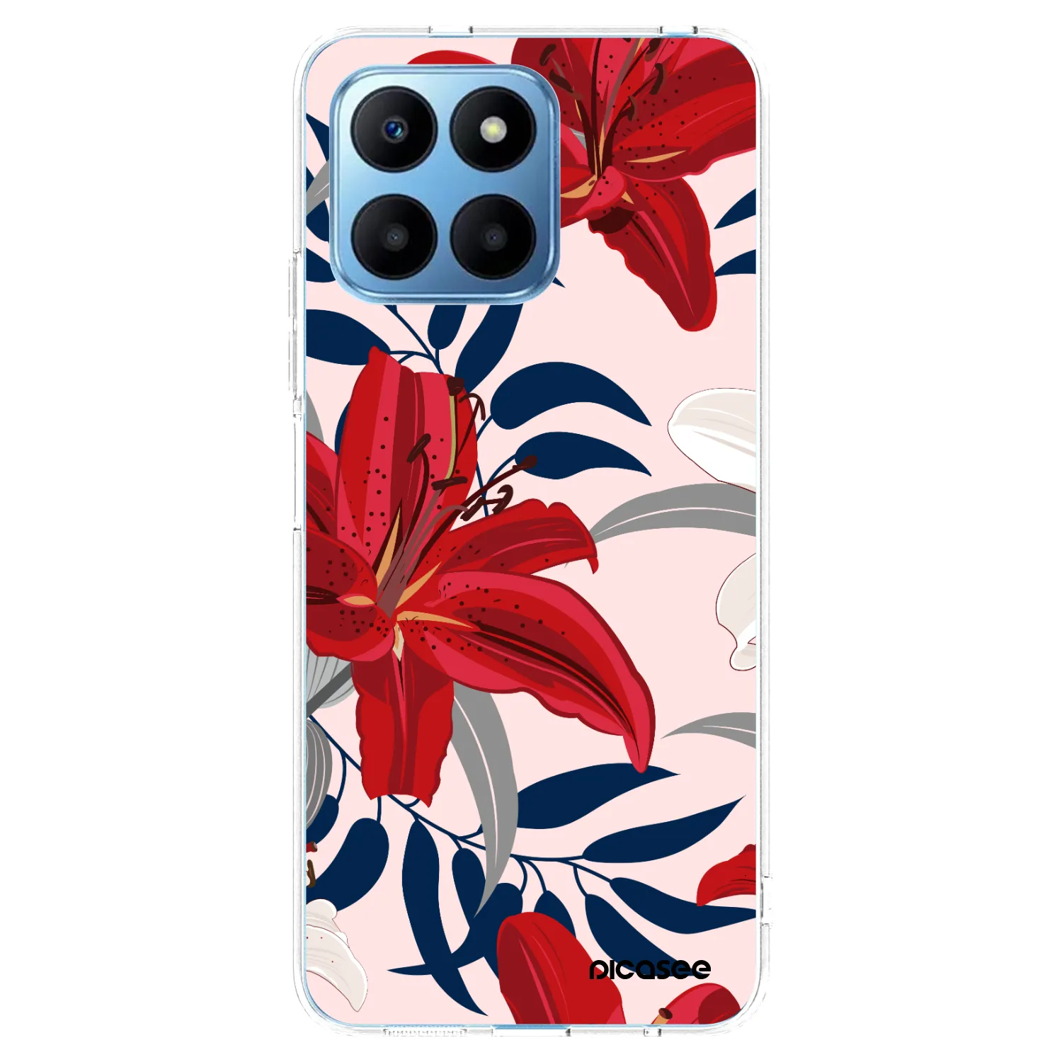 Picasee silikonový průhledný obal pro Honor 70 Lite - Red Lily