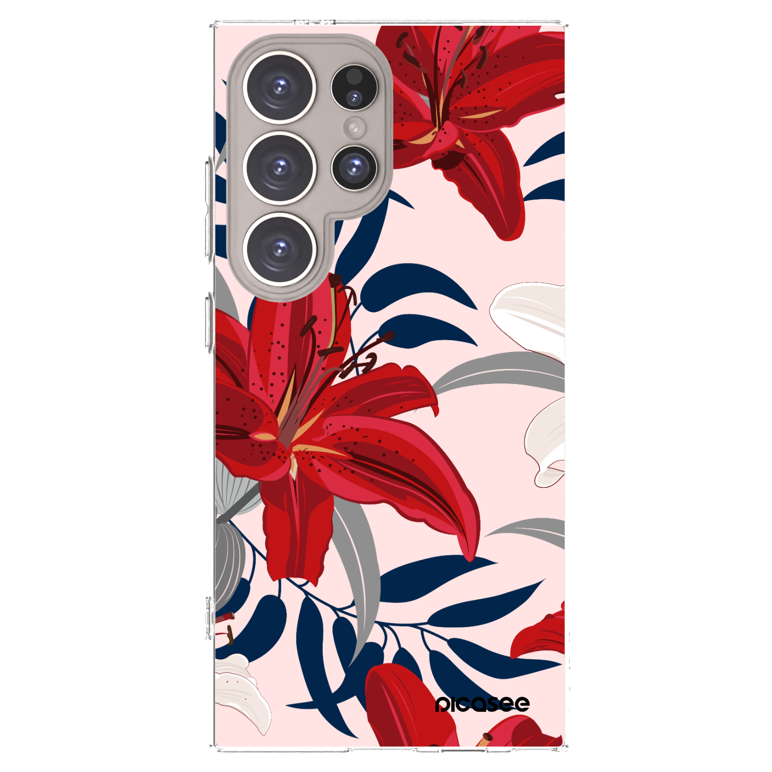 Picasee silikonový průhledný obal pro Samsung Galaxy S24 Ultra S928B 5G - Red Lily