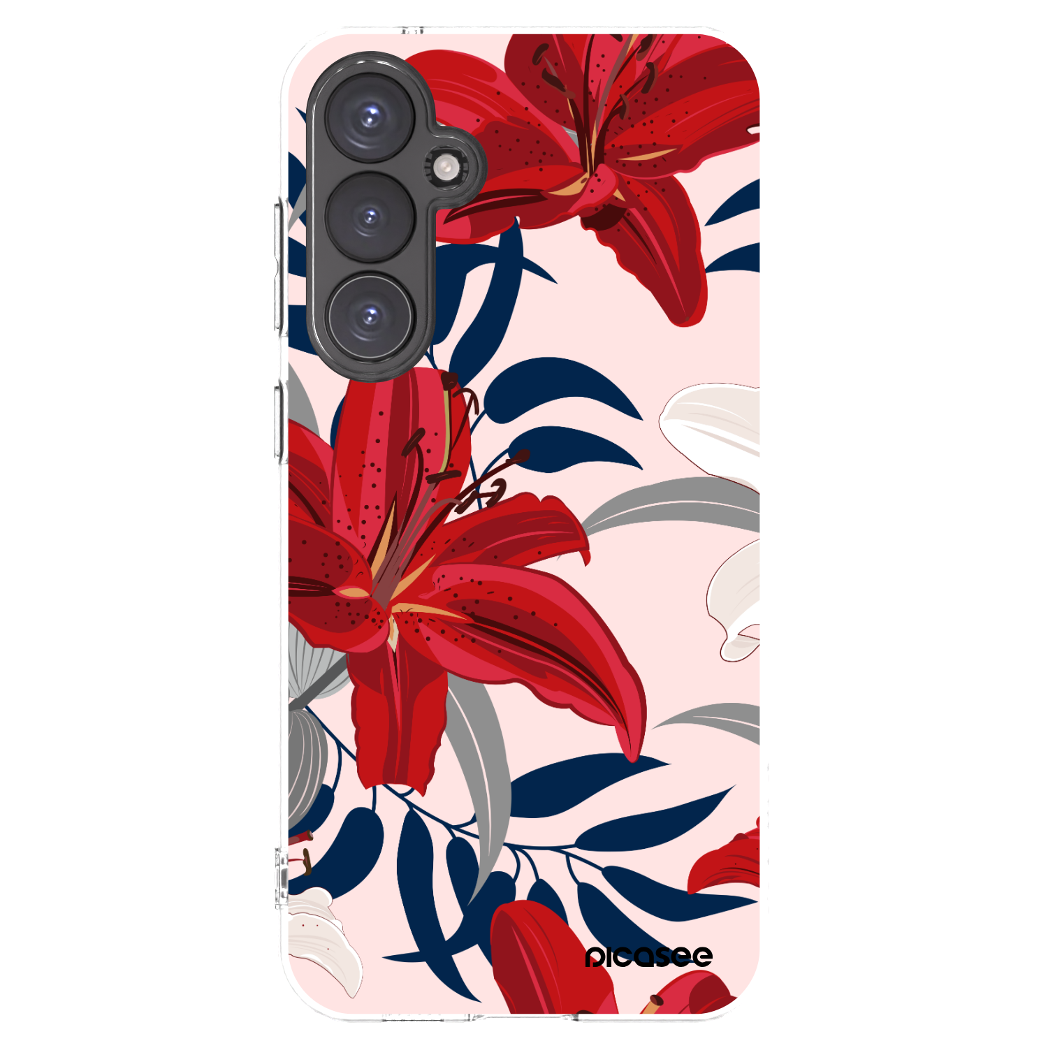 Picasee silikonový průhledný obal pro Samsung Galaxy S23 FE S711B - Red Lily