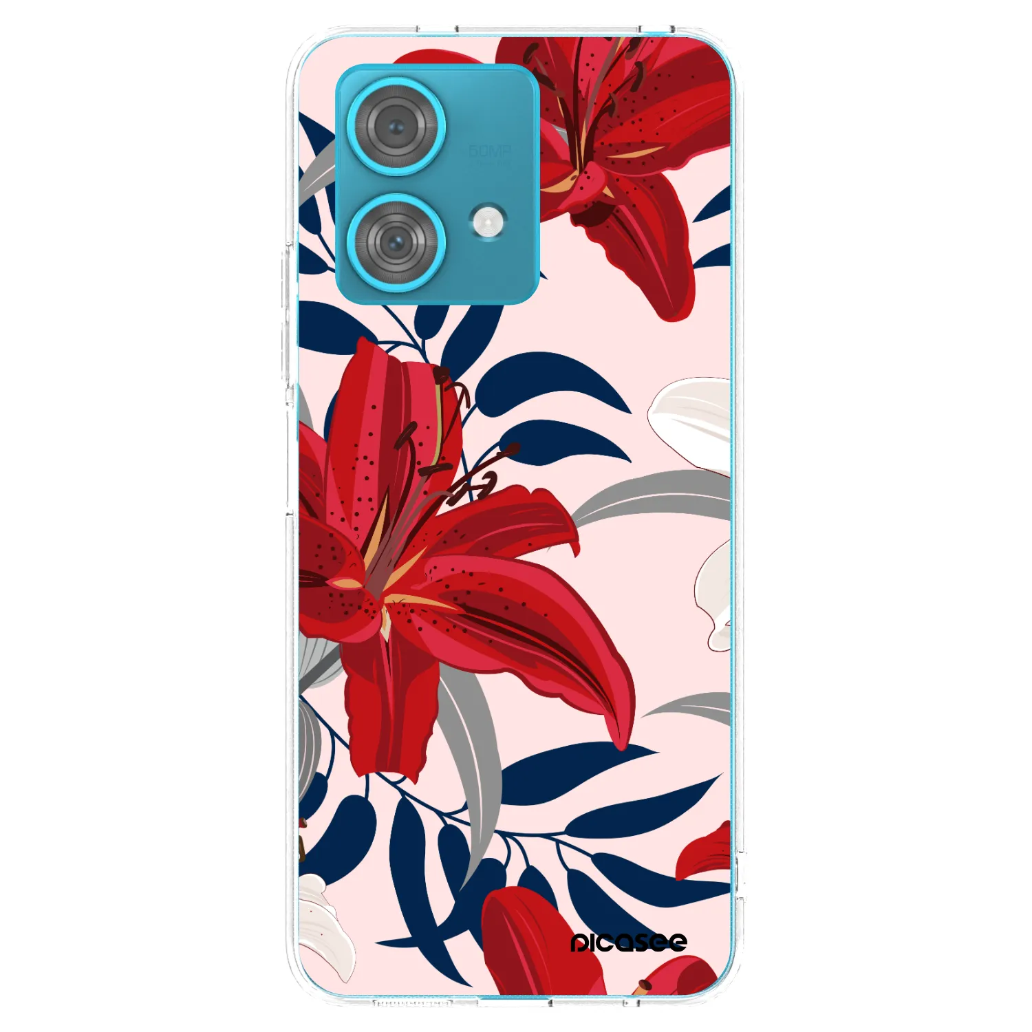 Picasee silikonový průhledný obal pro Motorola Edge 40 Neo - Red Lily