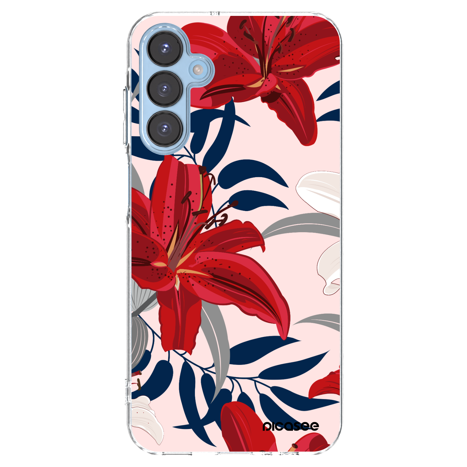 Picasee silikonový průhledný obal pro Samsung Galaxy A15 A156B 5G - Red Lily