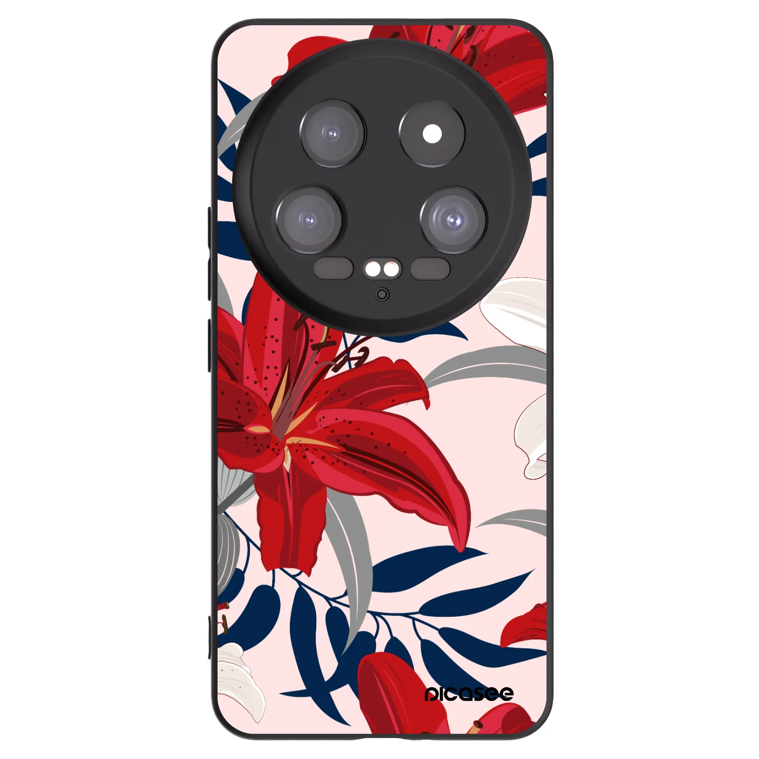 Picasee silikonový černý obal pro Xiaomi 14 Ultra - Red Lily