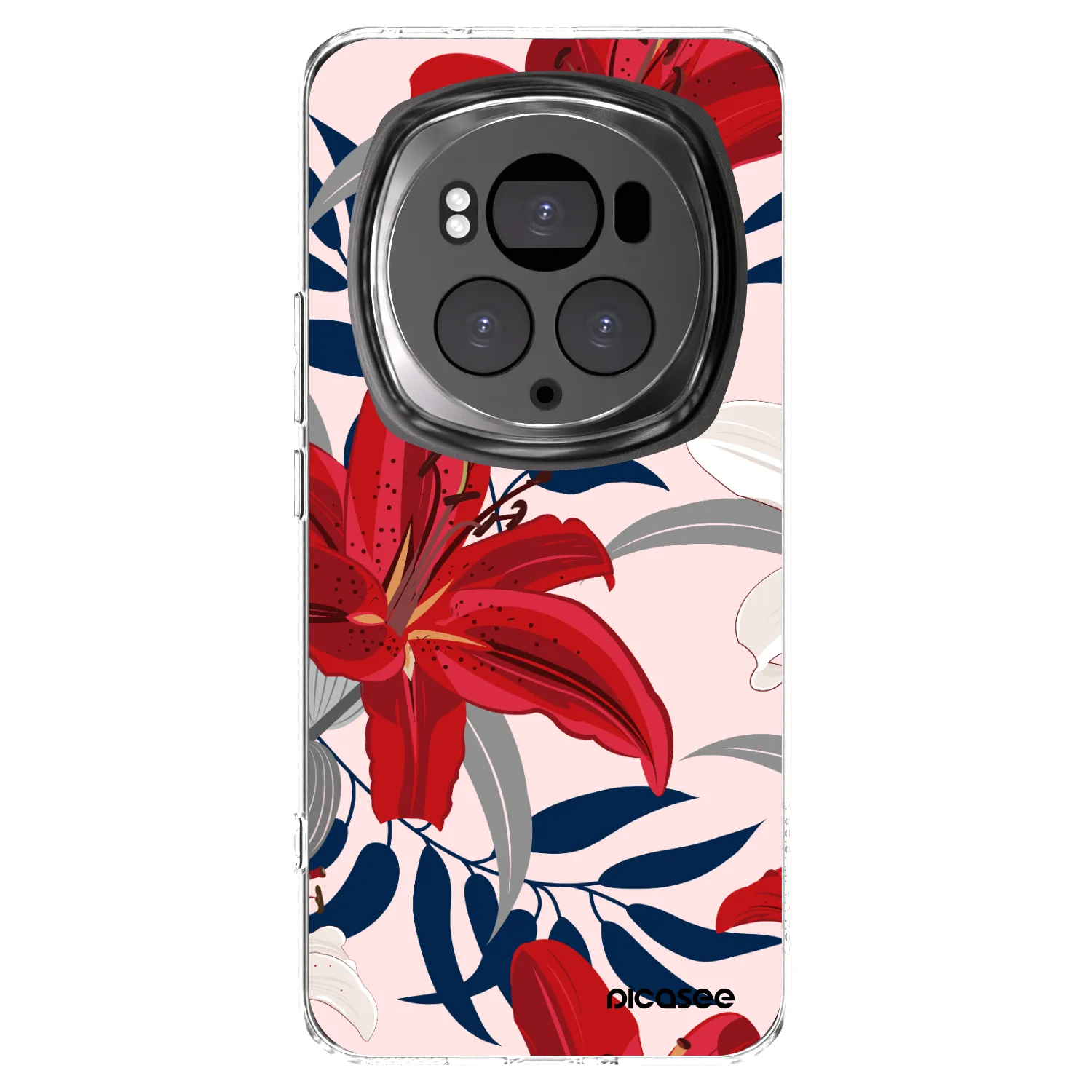 Picasee silikonový průhledný obal pro Honor Magic6 Pro - Red Lily