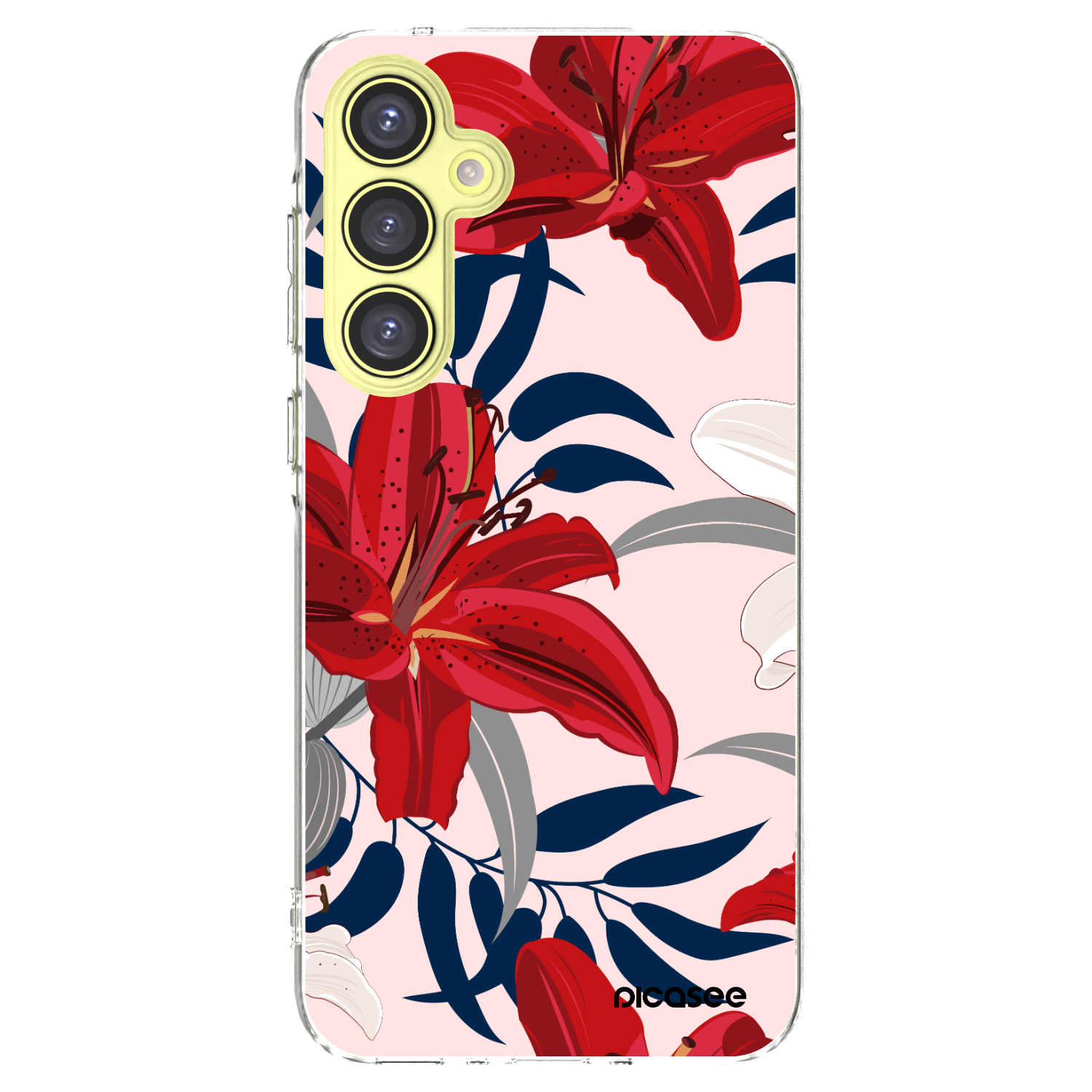 Picasee silikonový průhledný obal pro Samsung Galaxy A35 5G A356B - Red Lily