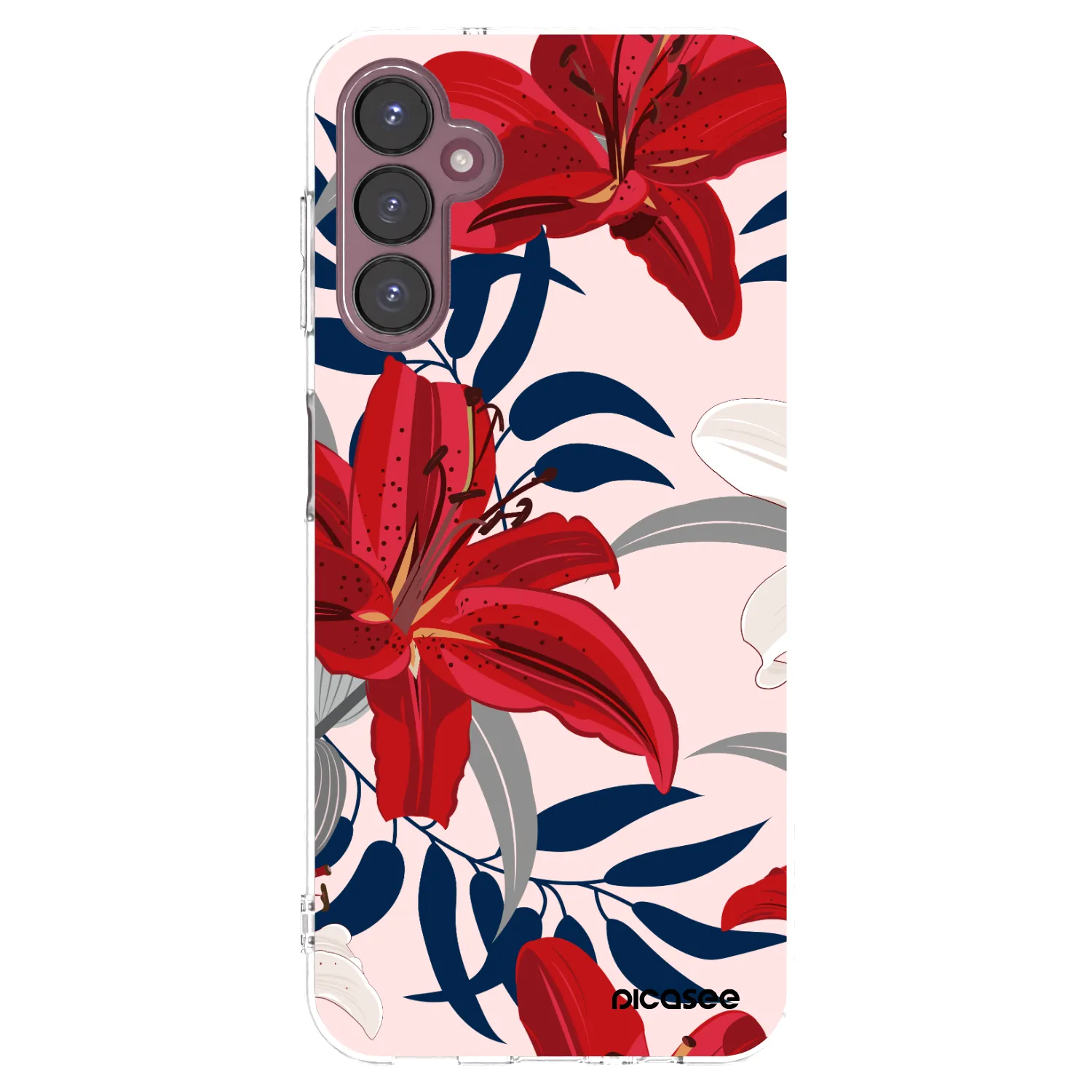 Picasee silikonový průhledný obal pro Samsung Galaxy A05s A057G - Red Lily